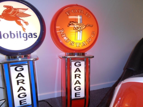 Ford Mustang Garage Light up Wall Mount Globe