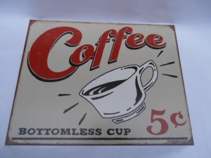 Coffee 5 Cents Diner Advertising sign