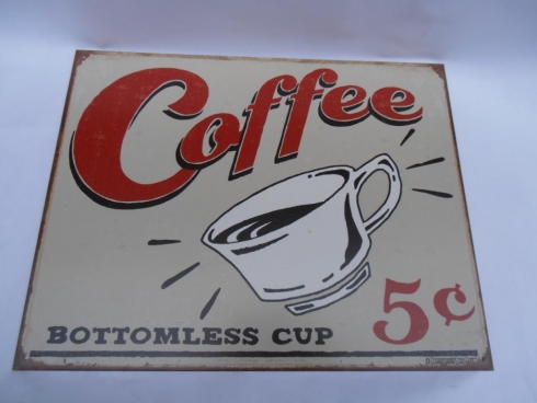 Coffee 5 Cents Diner Advertising sign